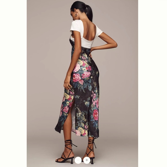 By Anthropologie Twofer Midi Slip Dress - Picture 2 of 3